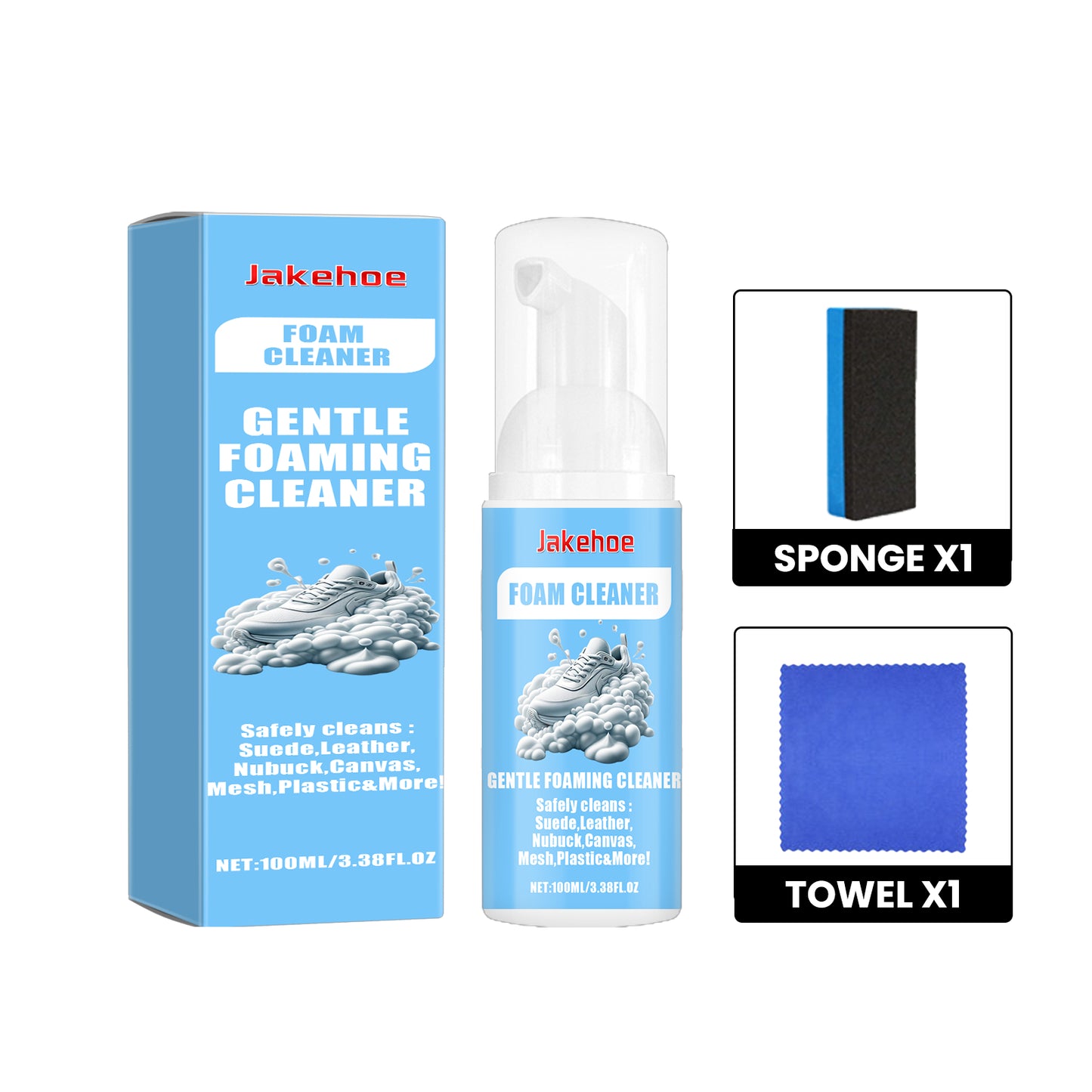 Sneaker Foam Cleaner Kit Gentle Foaming Shoe Cleaner